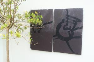 Slate artwork by Brian O'Hara from project Large Garden in Dalkey, Co. Dublin