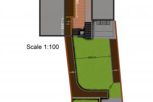 Garden Plan from project City Garden with Outdoor Kitchen